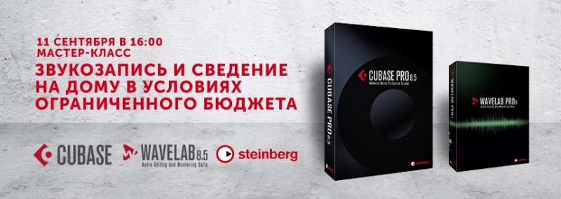 Мастер-класс по Steinberg Cubase и Steinberg Wavelab: "Звукозапись и сведение на дому в условиях ограниченного бюджета"